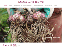 Tablet Screenshot of koonyagarlicfestival.com